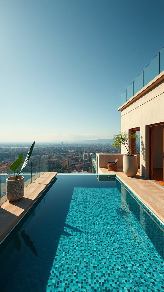 Luxurious penthouse with an infinity pool overlooking Barcelona's skyline