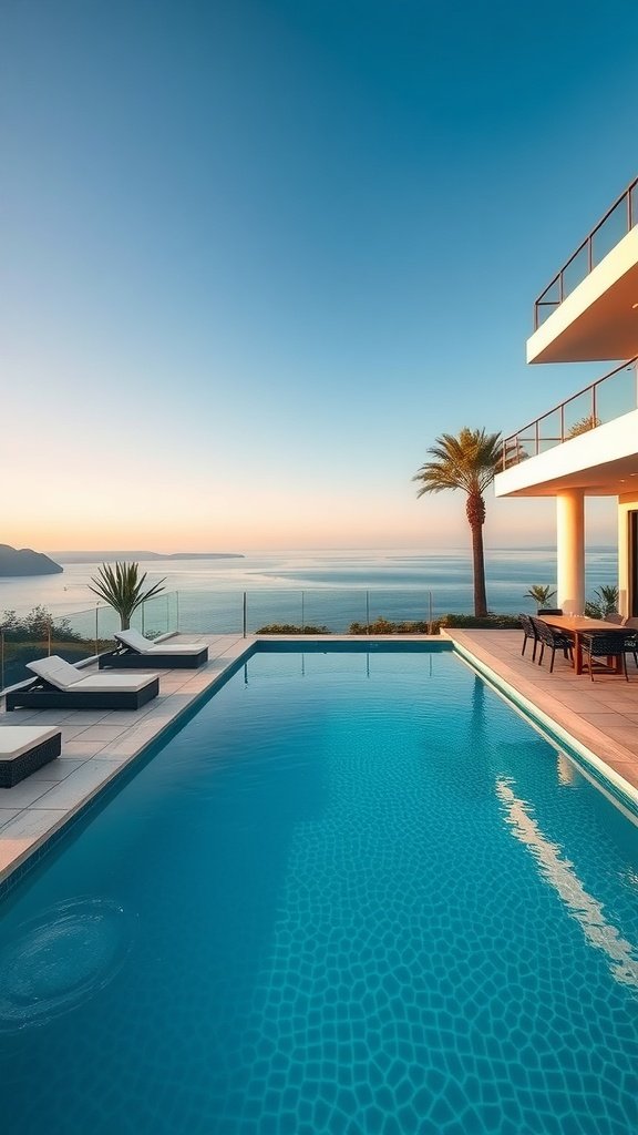 Luxury penthouse pool with stunning sea view in Marbella